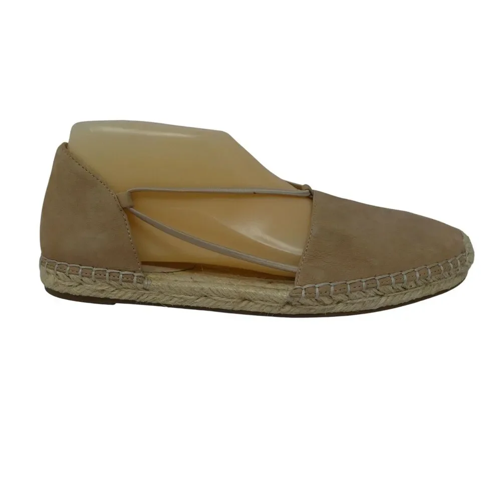 Eileen Fisher Lee Tan Suede Espadrille Flats Sandals